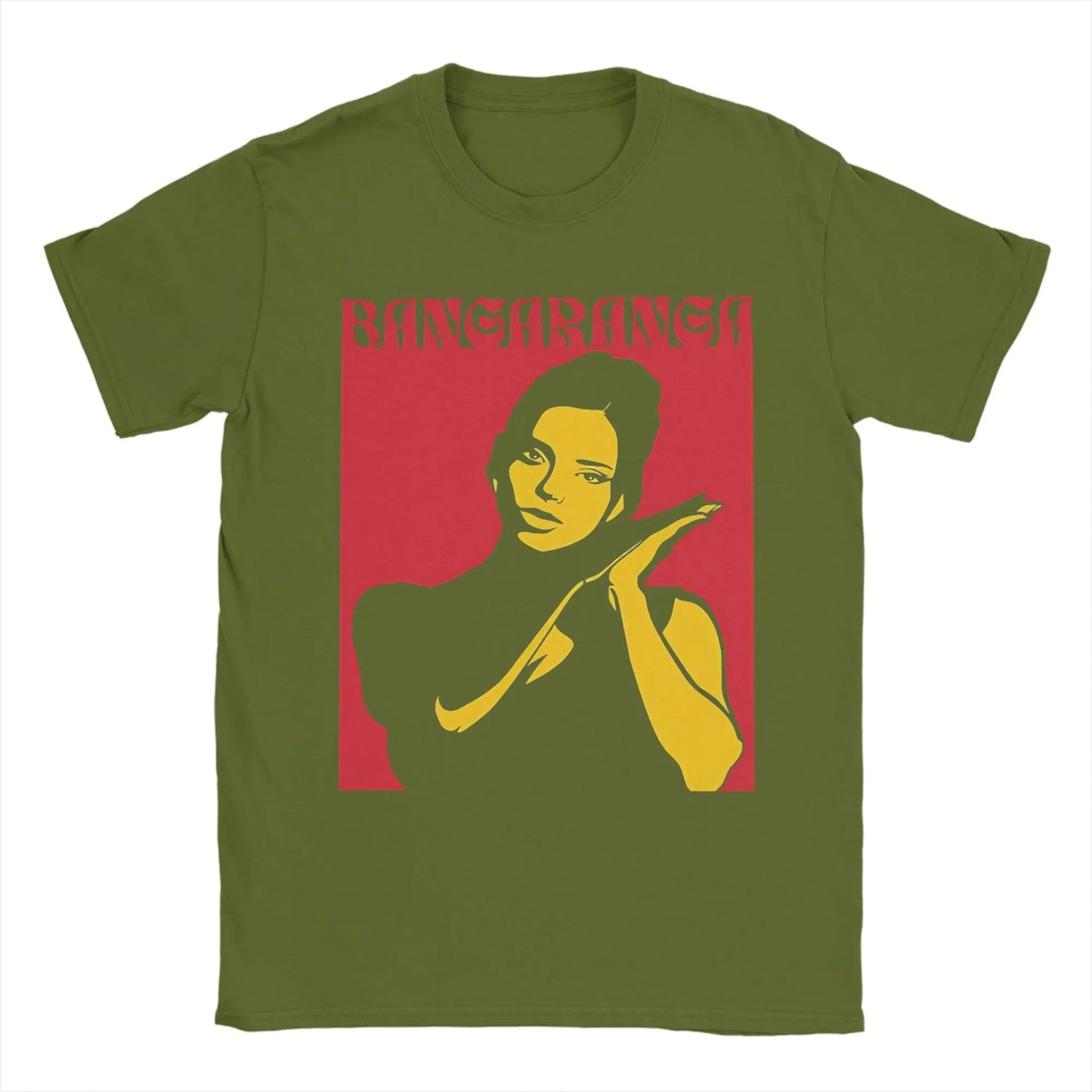 Men T-Shirts Bangaranga Funny Cotton Tees Short Sleeve Bulgaria DARA Eurovisions 2026 T Shirt Crew Neck Tops Gift Peaceful Pleasures Health and Wellness army green 5XL