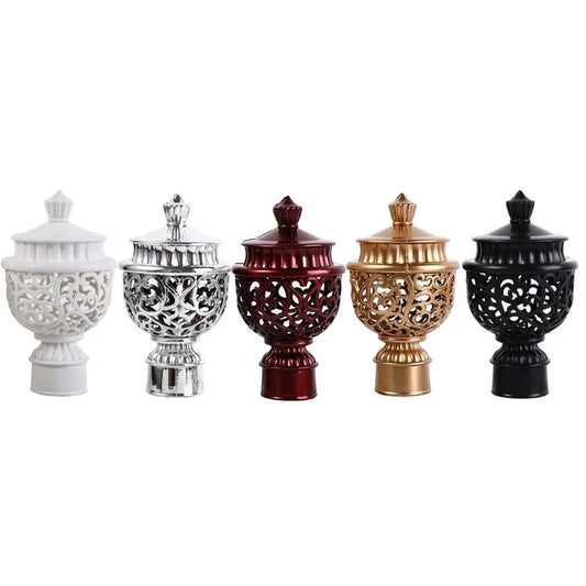 Decorative Curtain Rod End Caps Set of 2 | 28mm Finials Curtain Rod Finials Oasis Select