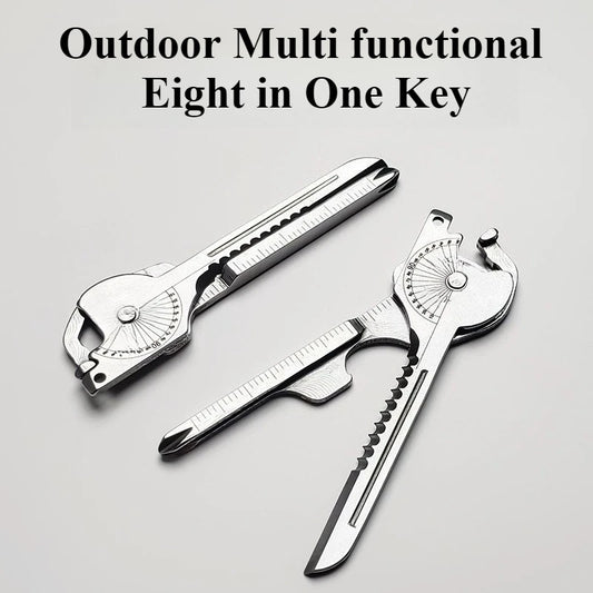 8-in-1 Camping Multi-Tool Keychain | Pocket Survival EDC Multi-Tool Keychain Peaceful Pleasures Health and Wellness