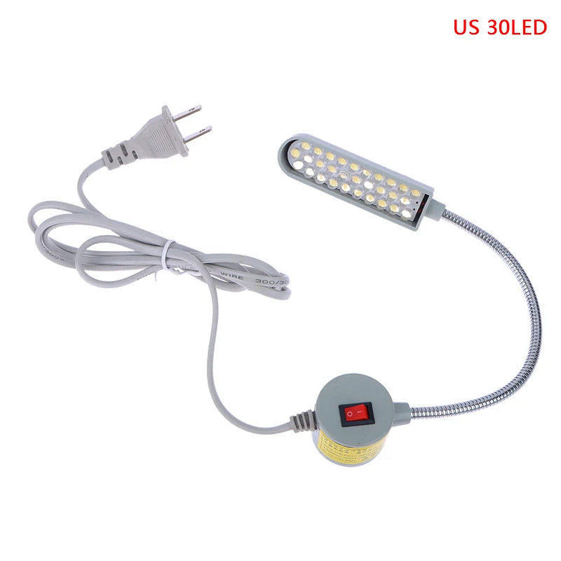 LED Gooseneck Sewing Machine Lamp | 10/20/30 LED Workbench Light Gooseneck Work Lamp Peaceful Pleasures Health and Wellness US3