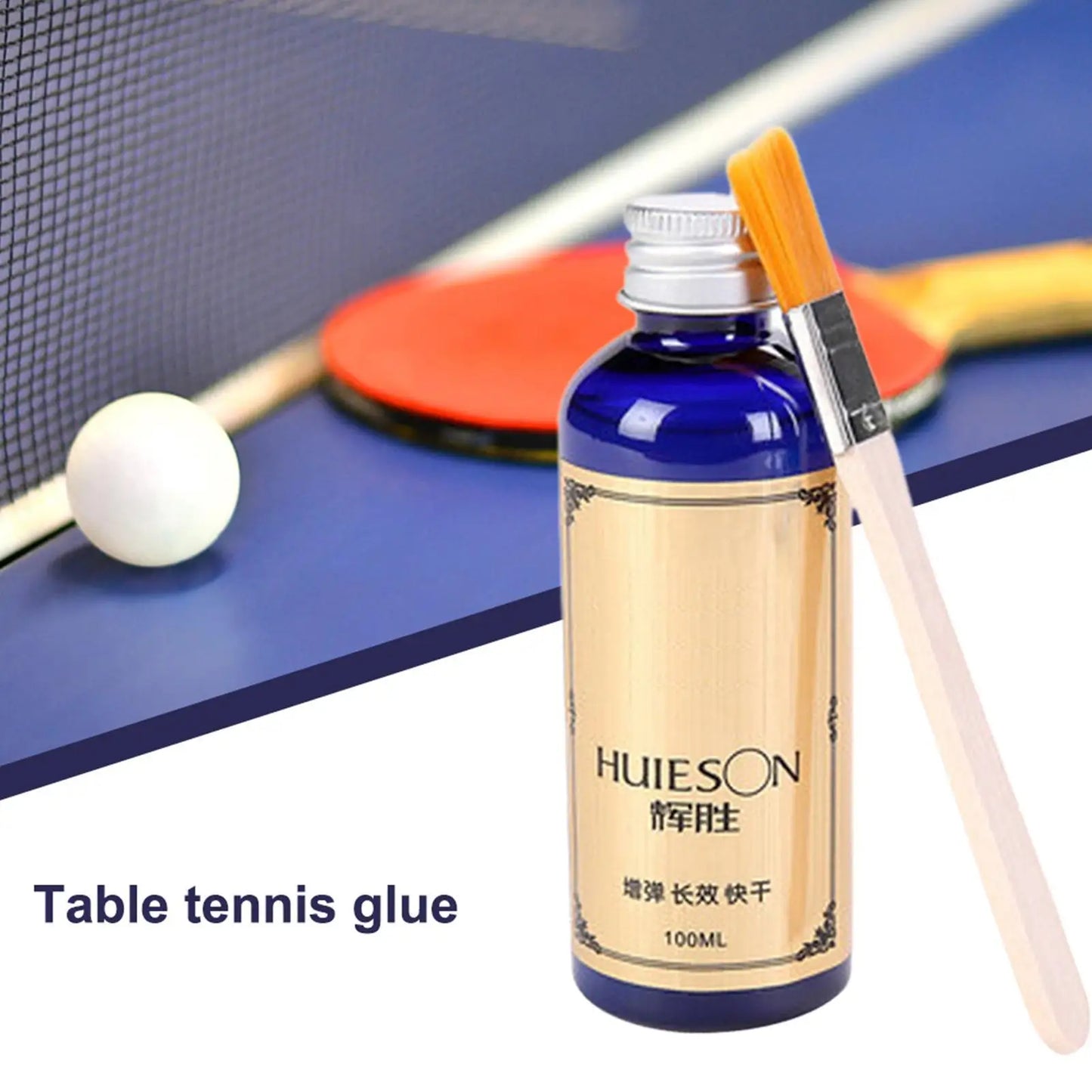 100ml Table Tennis Racket Glue with Sponge Brush | Fast Bond Table Tennis Glue Peaceful Pleasures Health and Wellness
