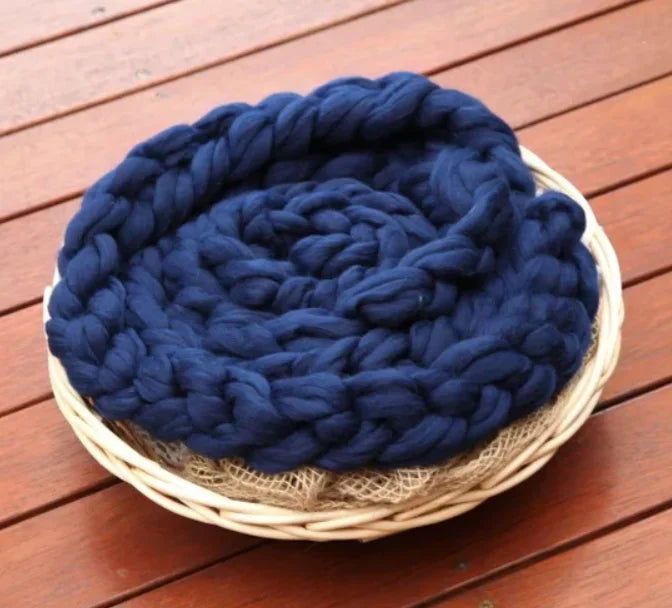 Chunky Merino Braid,2M Braid Basket Filler Newborn Photography Props Baby Accessories 신생아 사진 Newborn Acessórios Fotografia Baby Peaceful Pleasures Health and Wellness navy