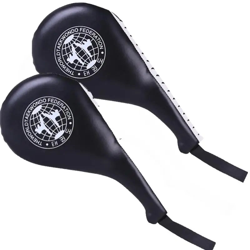 Taekwondo foot target double leaf children adult fitness boxing Sanda training chicken legs hit target hand boxing target target Peaceful Pleasures Health and Wellness 2ps