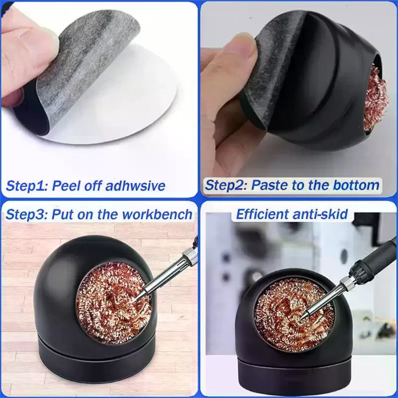 Soldering Iron Tip Cleaner – Copper Ball & Holder Kit