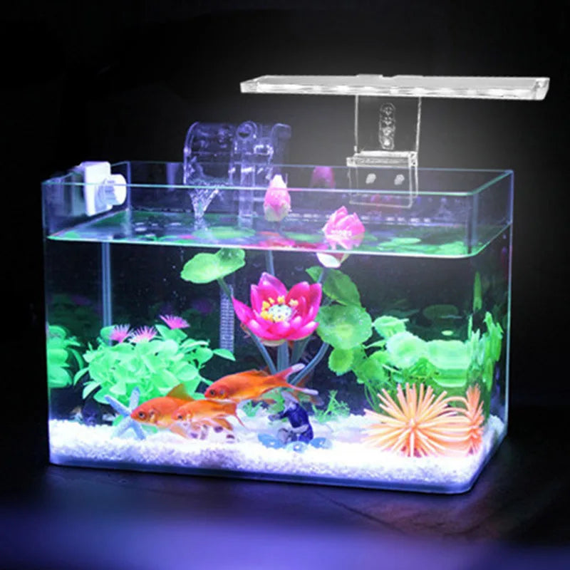 LED Fish Tank Aquarium Light 2W 5V Lamp Strip Super-bright Fish Tank Lamps for Small to Medium Size Aquariums Peaceful Pleasures Health and Wellness