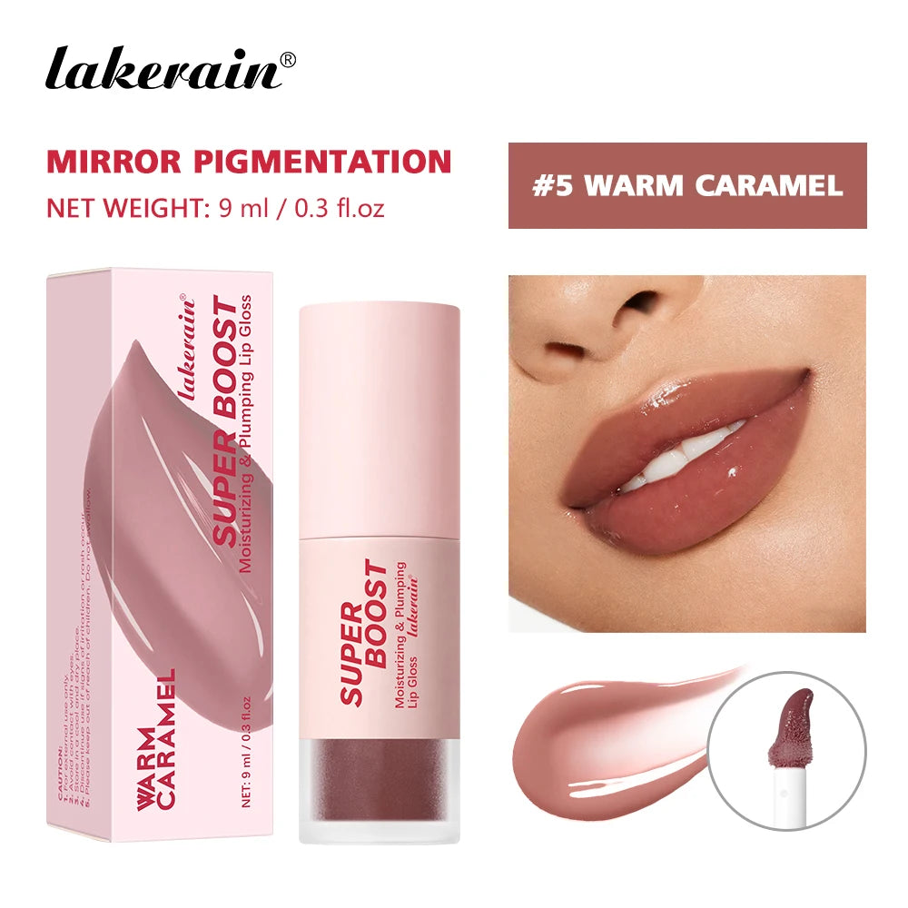 Moisturizing & Plumping Lip Gloss High Shine or Shimmer Finish Long Lasting Hydration Care Fresh Sensation Non-Sticky Lip Gloss Peaceful Pleasures Health and Wellness Warm Caramel