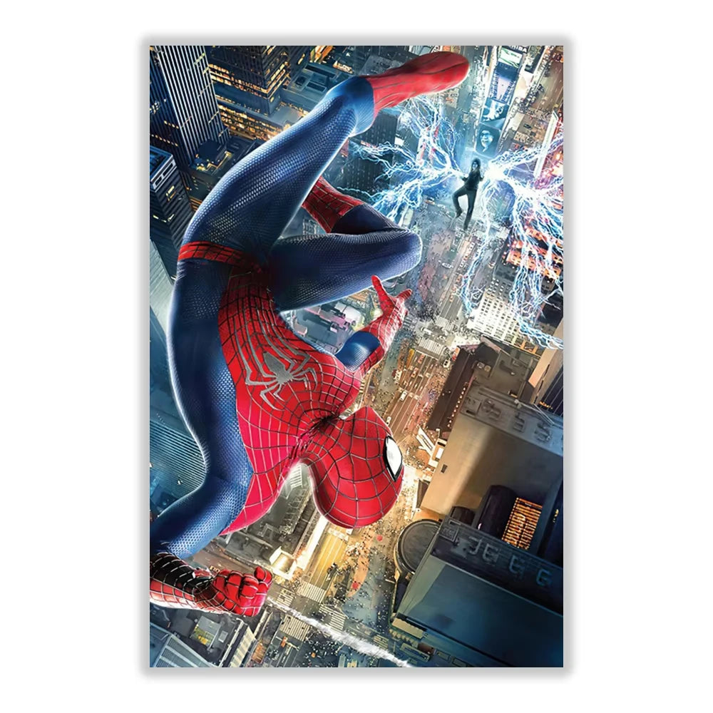 Marvel SpiderMan Canvas Painting Wall Art H Poster Superhero Movie Living Room Decoration Kids Room Peaceful Pleasures Health and Wellness 5-1PC 55x75cm
