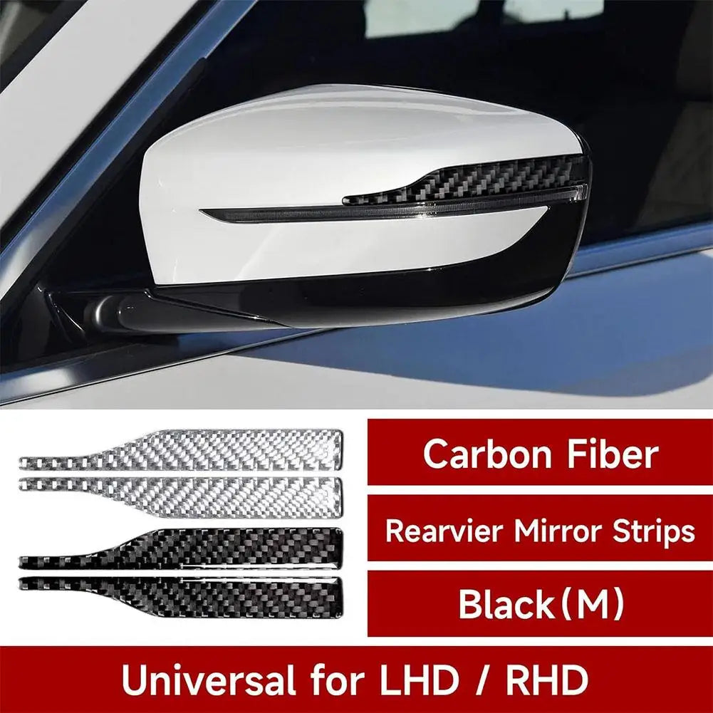 Carbon Fiber Mirror Edge Guard Strips – 2Pcs Anti-Scratch