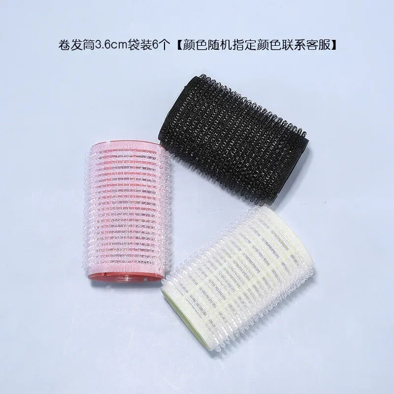 6Pcs Hair Rollers Heatless Curlers No Heat Hair Bangs Volume Salon Hairdressing Curlers Sticky Hair Styling Tool Peaceful Pleasures Health and Wellness 3.6cm-random-6pcs