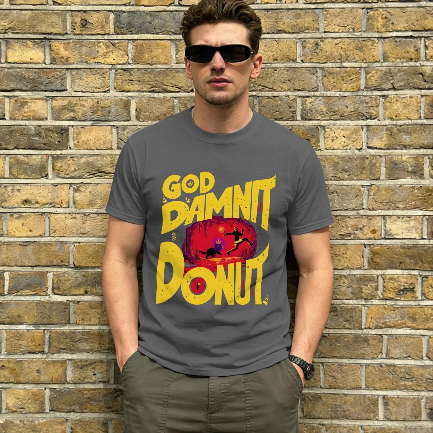Dungeon Crawler Carl T-Shirt Summer Harajuku T Shirts Men Pure Cotton O Neck Oversized Top Tees Short Sleeve Classic Tshirt Peaceful Pleasures Health and Wellness