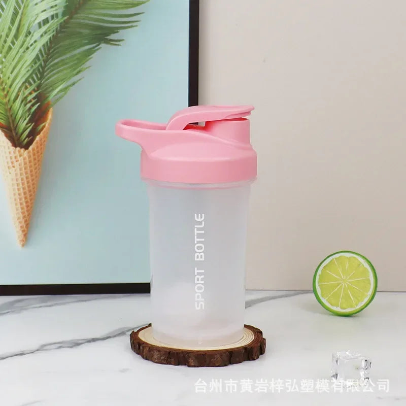 300ml Portable Protein Powder Shaker Bottle Leak Proof Water Bottle for Gym Outdoor Fitness Training Sport Mixing Cup with Scale Peaceful Pleasures Health and Wellness Pink China Mainland