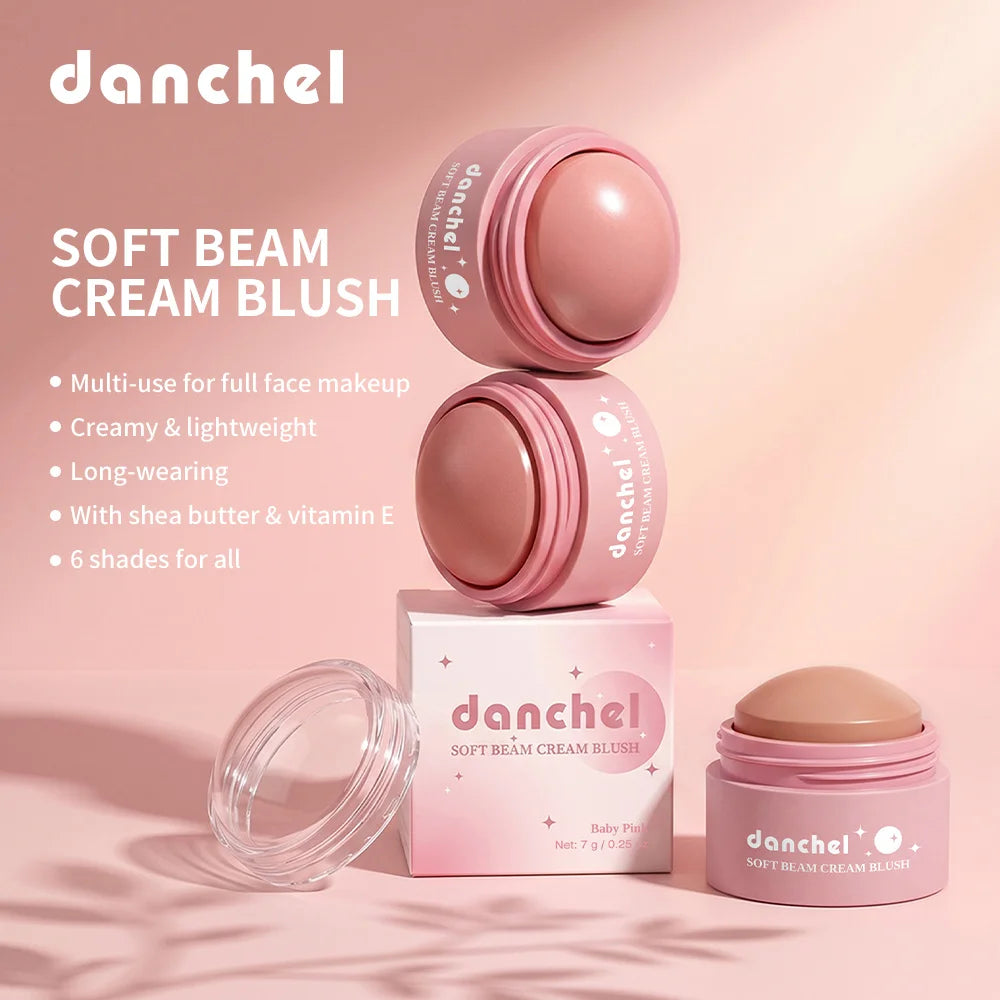 Soft Beam Blush Cream Multi Purpose Lipstick, Eye Shadow, Powder Blusher Long Lasting Makeup Smooth Creamy Texture Blusher Cream Peaceful Pleasures Health and Wellness