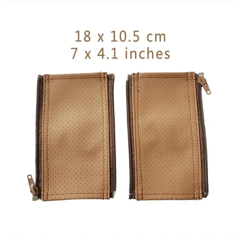 Stroller Handle Protector Covers – Zippered PU Leather 2pcs