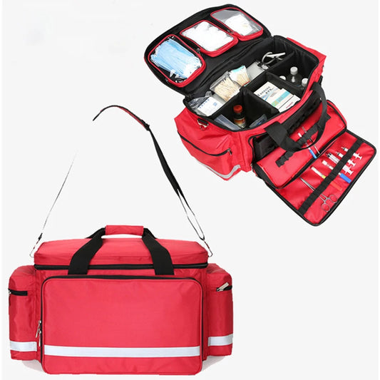 Professional First Aid Kit Large Capacity Medical Supplies Storage Bag Sports Travel Rescue Field Emergency Kit Doctor Visit Kit Peaceful Pleasures Health and Wellness