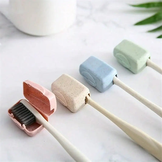 4-Pack Portable Toothbrush Head Covers – Travel Protective Caps Toothbrush Cover Peaceful Pleasures Health and Wellness 4pcs