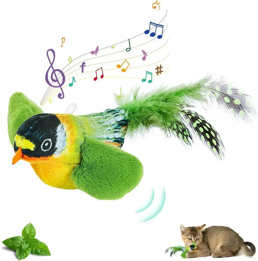 Bird Sound Cat Toy – Elastic Rope Squeaky Interactive Toy Interactive Cat Toy Peaceful Pleasures Health and Wellness