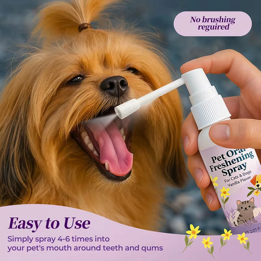 Pet Oral Freshening Spray – Vanilla Dog & Cat Breath Freshener Pet Dental Spray Oasis Select Default Title