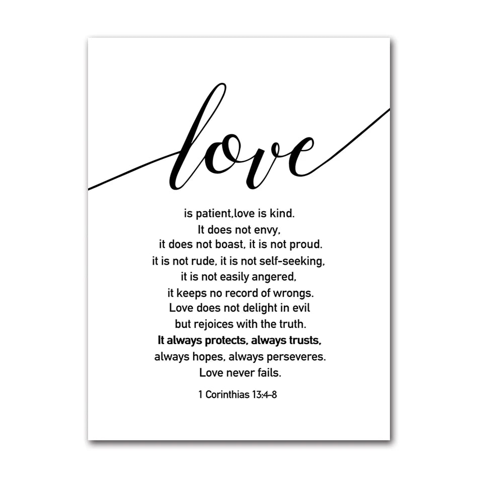 Nordic Black & White Love Quote Canvas Wall Art | Minimalist Canvas Wall Art Peaceful Pleasures Health and Wellness A0450-06 20x30cm Unframed