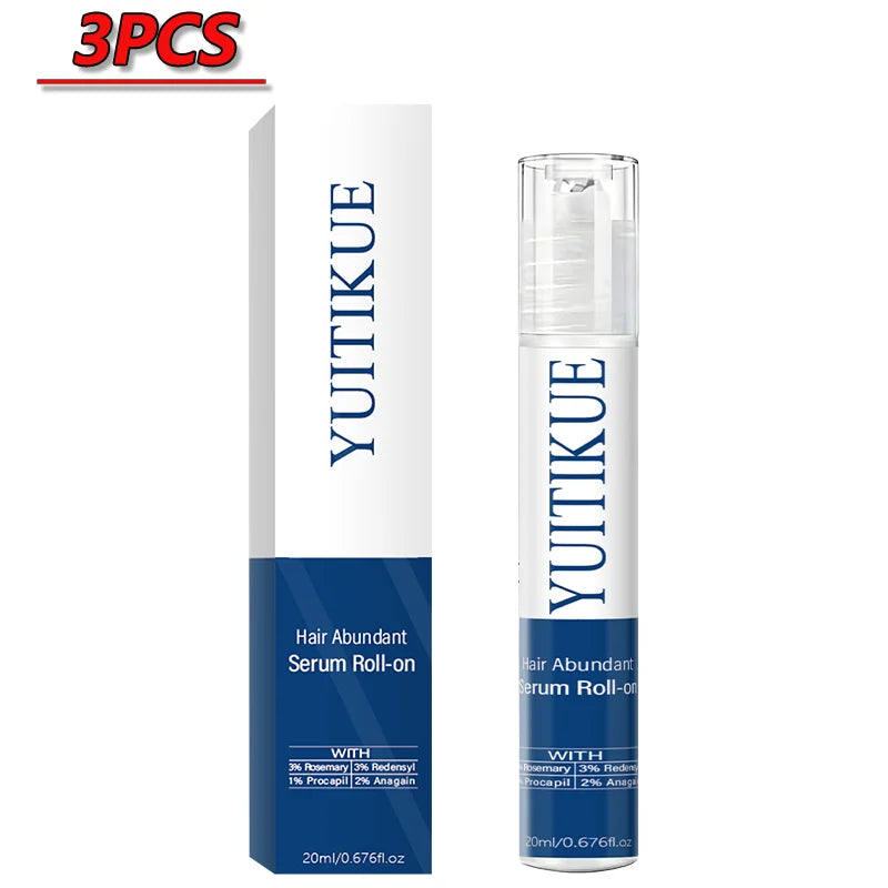 YUITIKUE Hair Abundant Serum Roll-on with Rosemary Redensyl Procapil Anagain Hair Care Scalp Treatment Serum 20ml Peaceful Pleasures Health and Wellness 3pcs