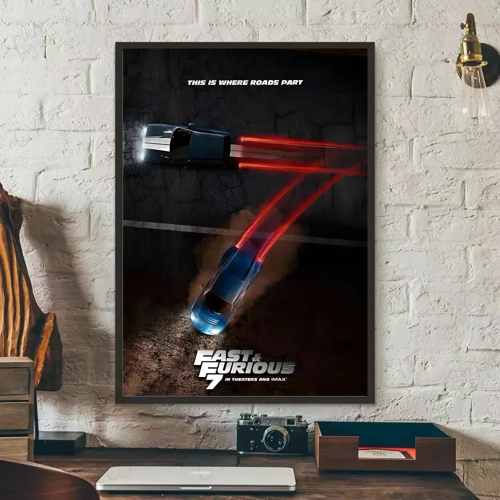 Poster classic movie F-Fast and Furious Poster HD art sticky wall waterproof home living room bedroom bar aesthetic decor Peaceful Pleasures Health and Wellness z2 40x50cm
