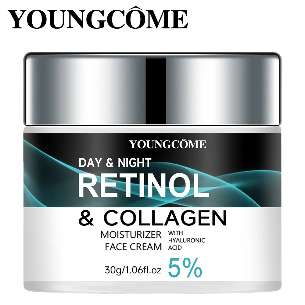 YOUNGCOME Retinol Collagen Moisturizing Cream Promotes Skin Elasticity and Luster Nourishing Brightening Improve Skin Texture Peaceful Pleasures Health and Wellness
