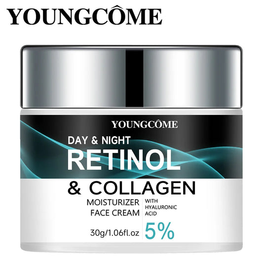 YOUNGCOME Retinol Collagen Moisturizing Cream Promotes Skin Elasticity and Luster Nourishing Brightening Improve Skin Texture Peaceful Pleasures Health and Wellness
