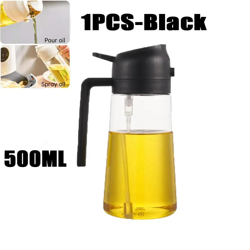 2-in-1 Oil Sprayer Bottle 500ml – Air Fryer, BBQ & Kitchen