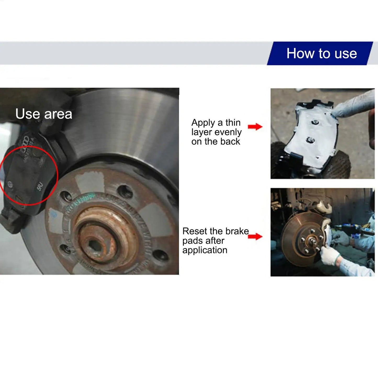 10g Brake Pad Grease | Noise Reduction & Heat-Resistant Lube