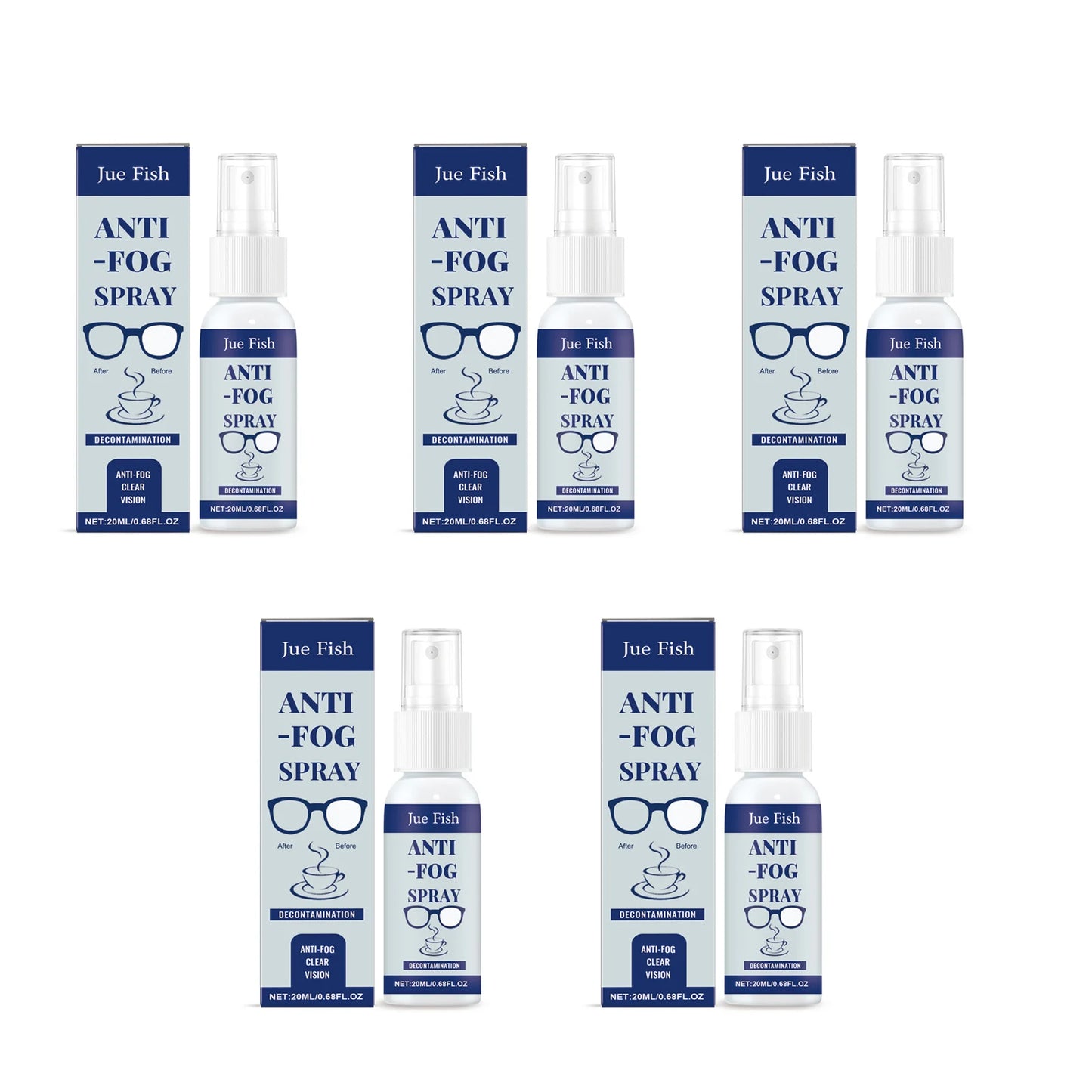 Anti-Fog Eyeglass Cleaning Spray | Lens Cleaner & Defogger 20ml