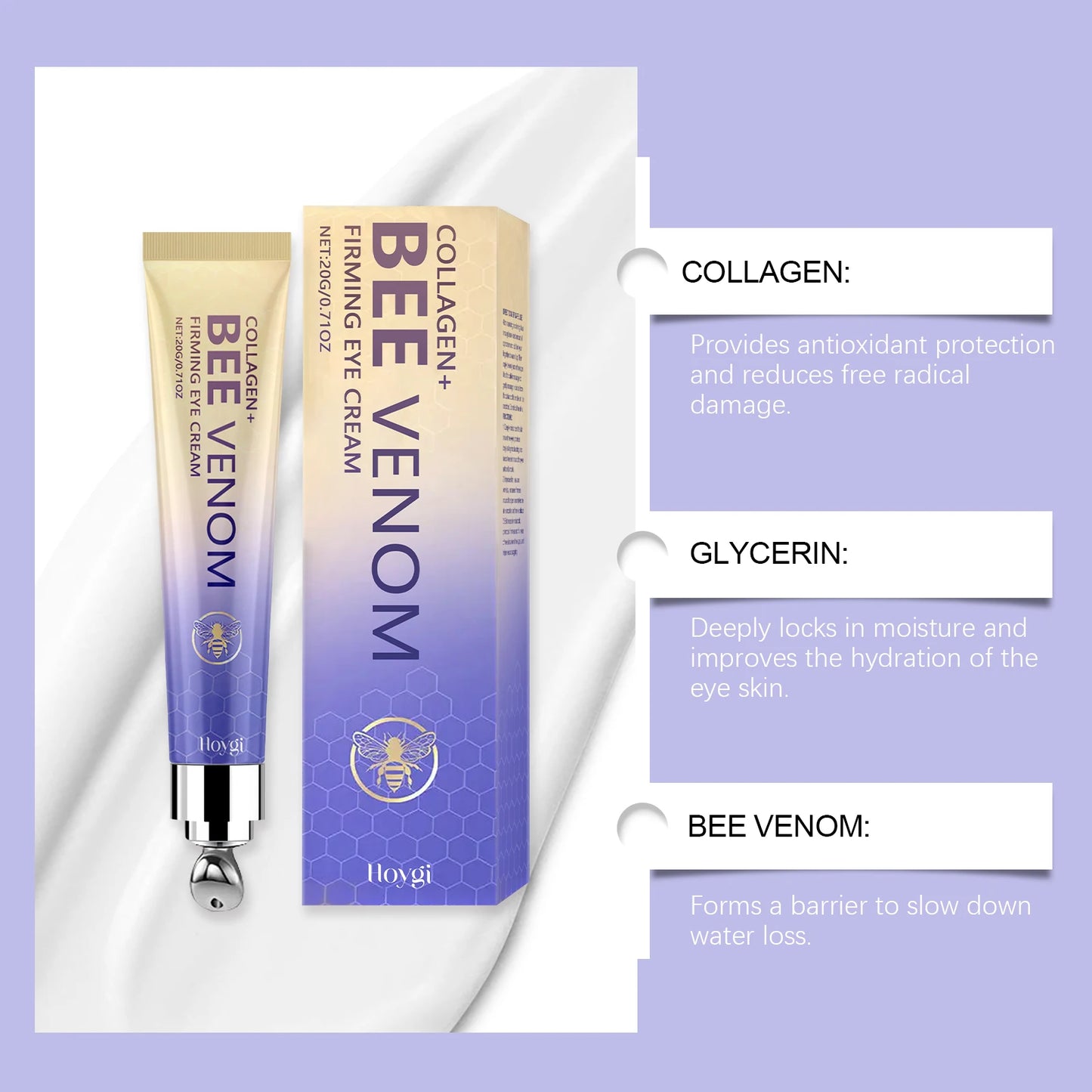 Retinol & Bee Venom Eye Cream – Dark Circles, Wrinkles & Firming