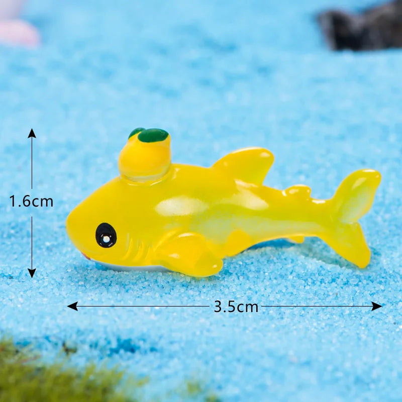 1pc Marine Animal Shark Whale Sea Fish Model Bonsai Figurine Miniature Fairy Garden Decoration DIY Accessories Home Decor Peaceful Pleasures Health and Wellness 2