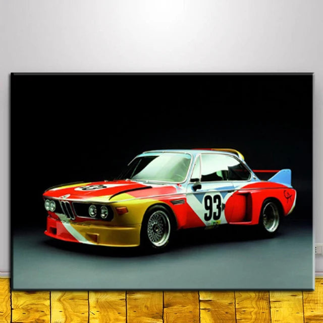BMW M3 E30 Retro Supercar Canvas Wall Art Poster | Unframed