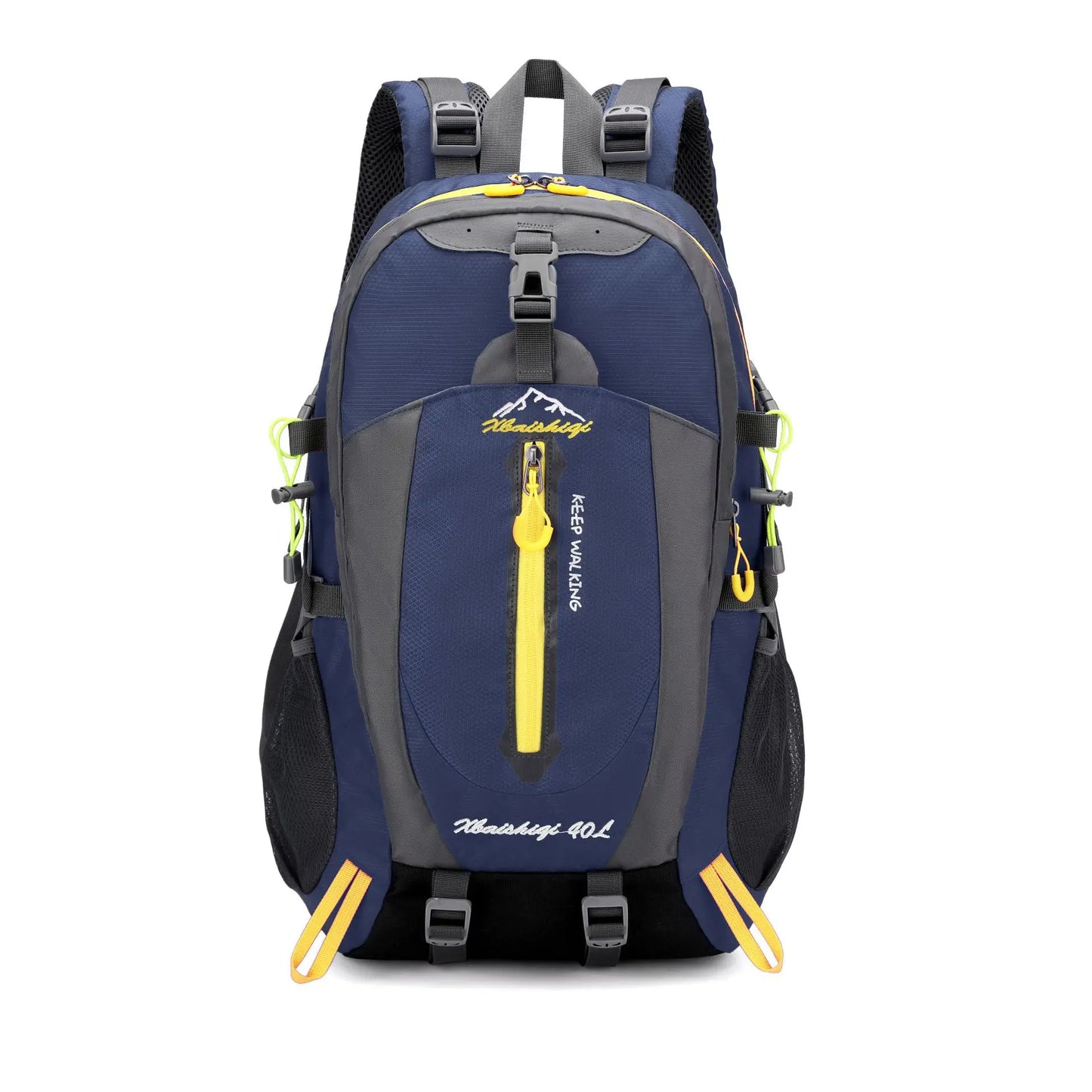 Outdoor hiking backpack waterproof trekking camping rucksack men's casual travel bag new sports backpack Peaceful Pleasures Health and Wellness blue 3