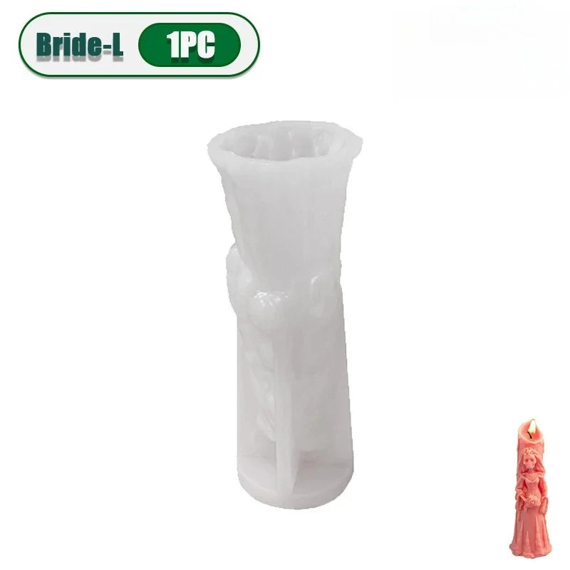 Halloween Skull Ghost Bride Silicone Candle Mold – DIY Craft