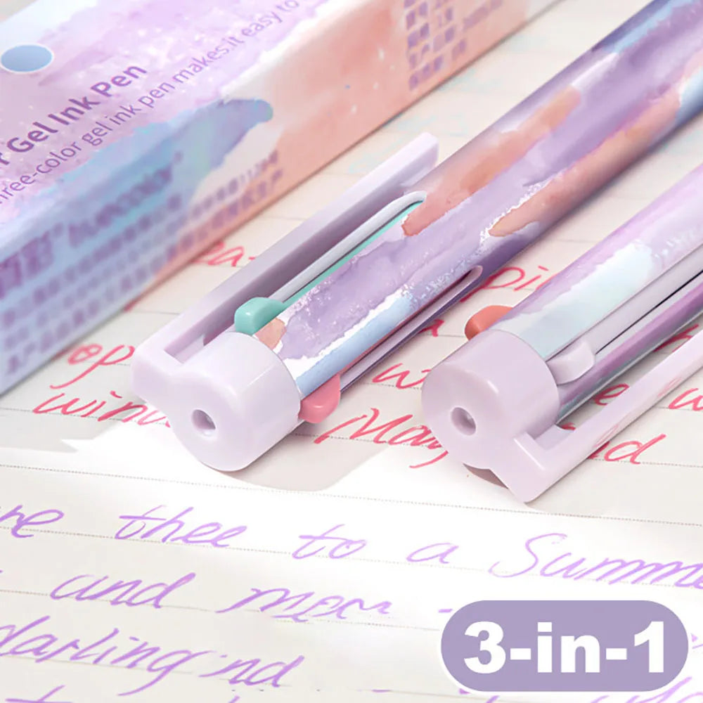 Three Press Neutral Pen Students Take Notes Quickly Smoothly Chinese