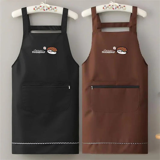 Waterproof Anti-Oil Kitchen Apron with Zipper Pocket | PVC Kitchen Apron Oasis Select