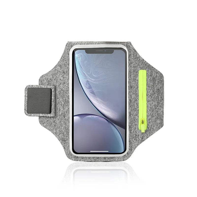 Running Bag For Phone Case On Hand Armband On The Phone Bags Accessories Wrist Armbands mp3 mp4 Bags Sport Phone Sleeve Bags Peaceful Pleasures Health and Wellness Grey(6.7 inch)