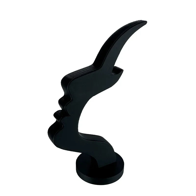 Fashion glasses placement bracket interesting side face practical and minimalist glasses decoration for desktop or bedside table Peaceful Pleasures Health and Wellness black