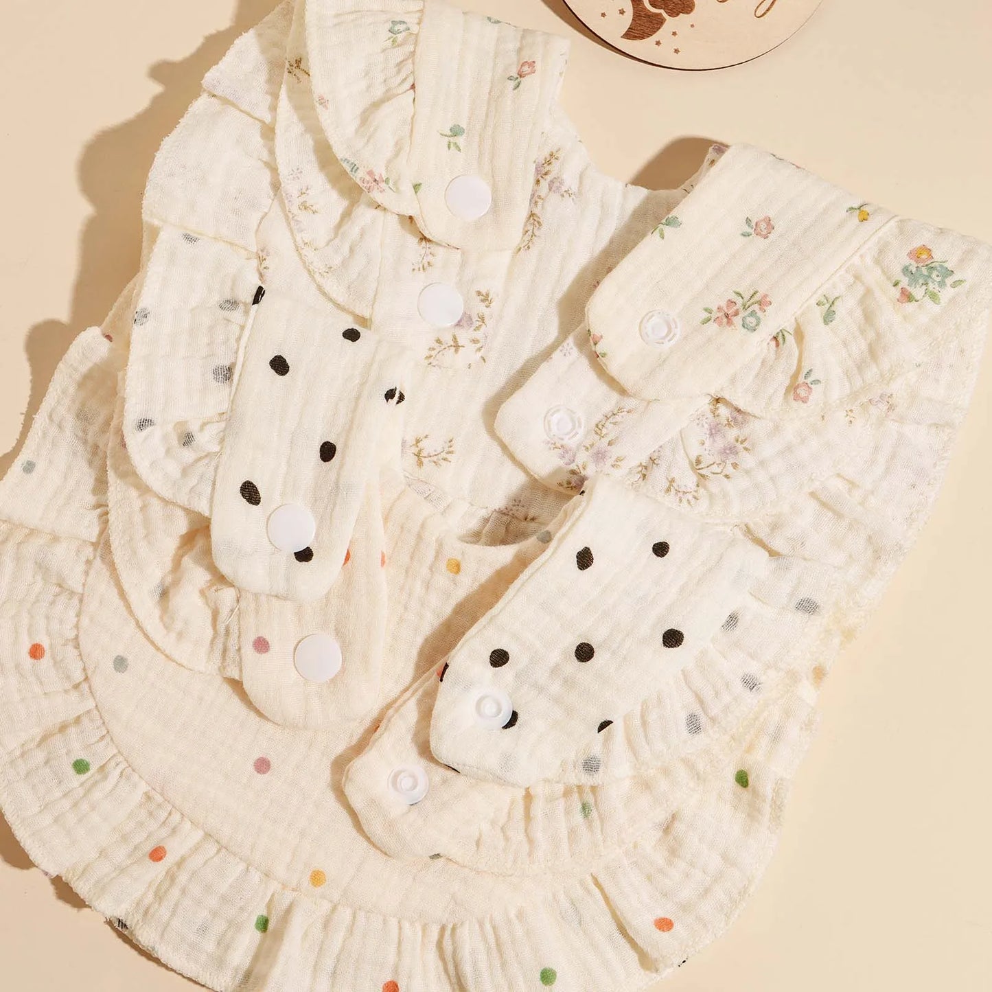 3-Pack Baby Ruffle Bibs & Burp Cloths | Newborn Gift Set