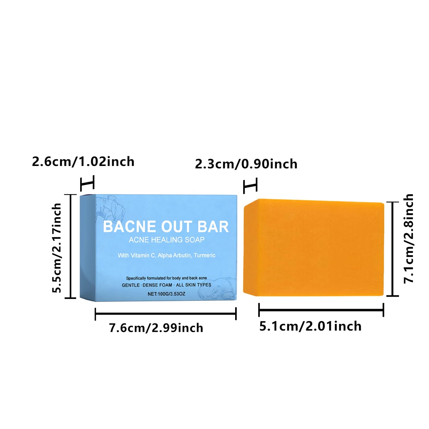 Brightening Anti-Acne Soap – Vitamin C, Turmeric & Salicylic