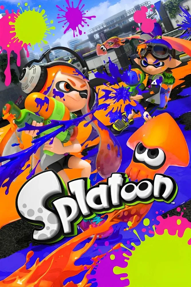 Classic game Splatoon 3 poster anime painting art Canvas printing Wall Home Living Room Internet bar decoration hanging painting Peaceful Pleasures Health and Wellness