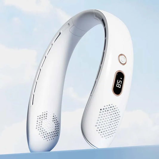 Air freedom Personal Air Cooler Portable 3-Speed Neck Fan Hands Free Wearable Design Ventilador De Cuello Aire Acondicionado Peaceful Pleasures Health and Wellness