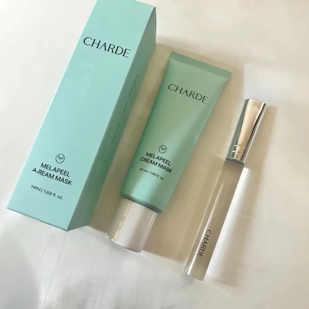50ml CHARDE Melapeel Cream Mask With Brush Niacinamide Collagen Peeloff Cream Mask For Dark Spot Improve Skin Melanin Brand Mask Peaceful Pleasures Health and Wellness