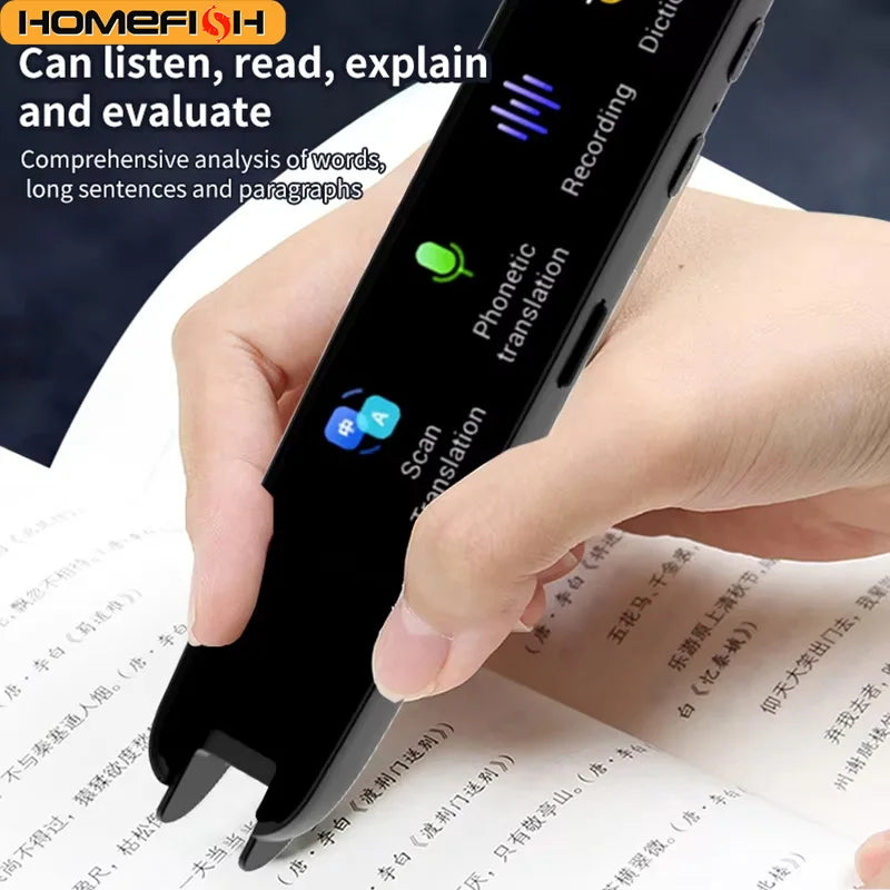 HOMEFISH Offline Translation Pen Dictionary English Intelligent Scanning Point Reading 123 Languages Translator Pen Peaceful Pleasures Health and Wellness