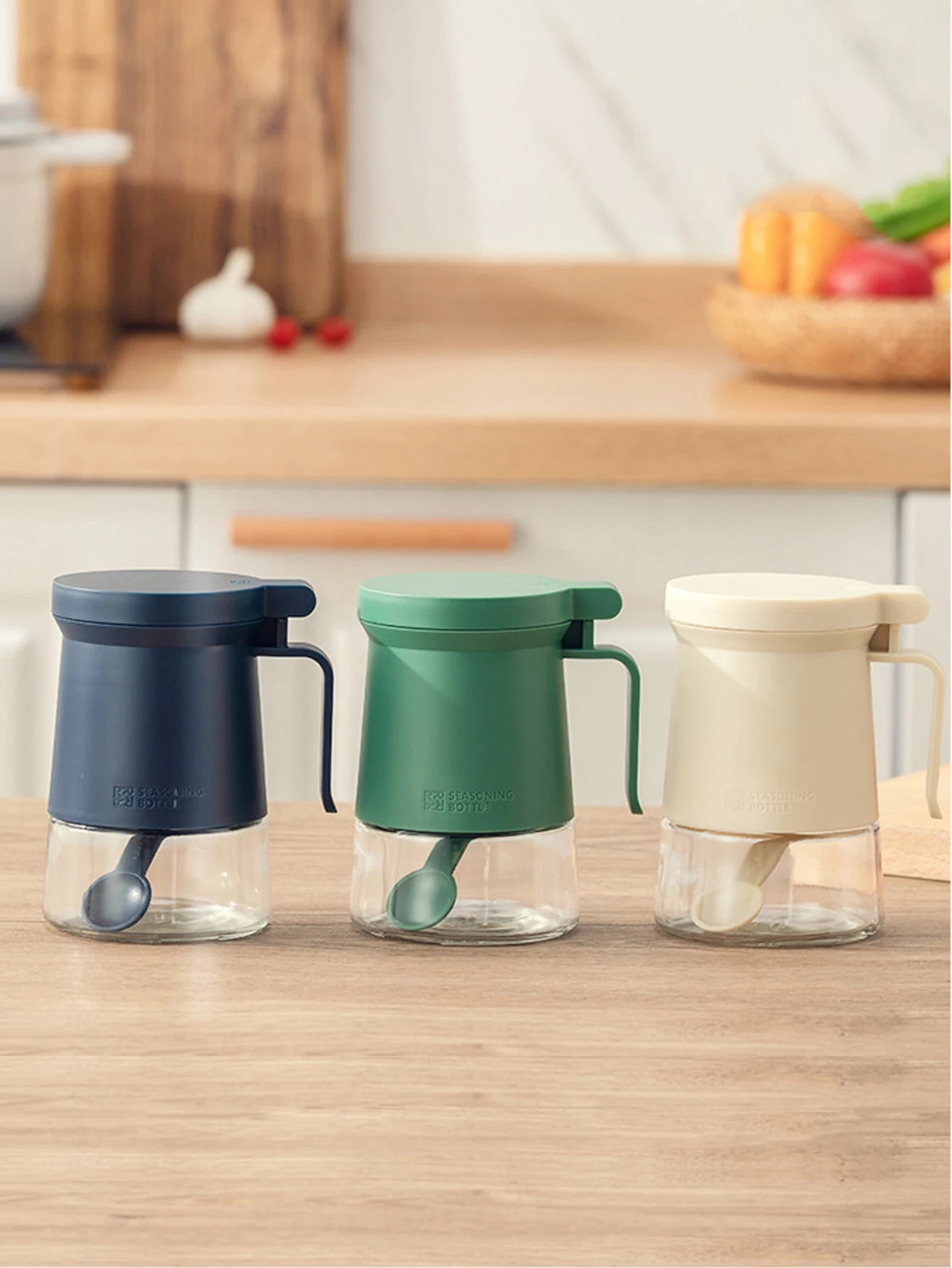 1Pcs Moisture-proof Glass Seasoning Jar Seasoning Bottle Kitchen Organizer Spice Box Salt Shaker Sealed Spice Organizer Peaceful Pleasures Health and Wellness