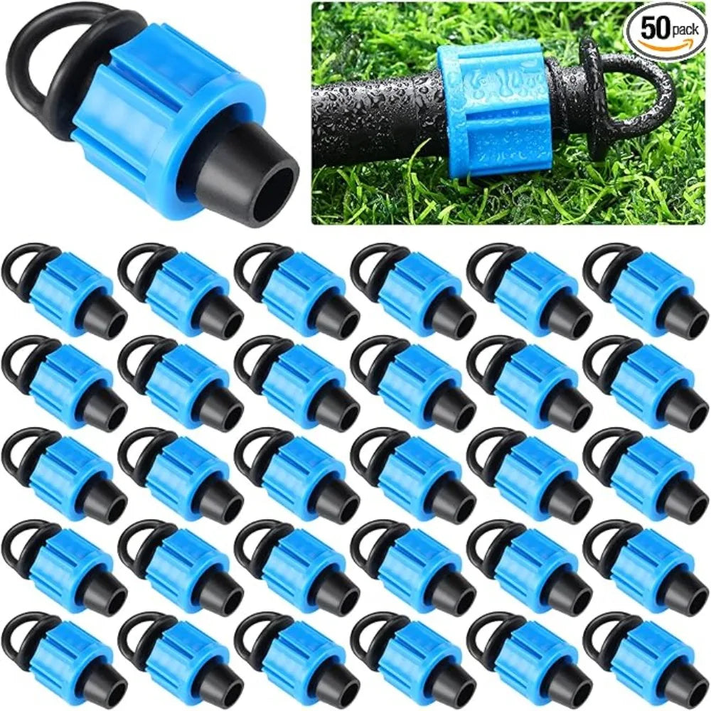 50-Pack 16mm Drip Tape Valve | Labyrinth Micro Irrigation Joints