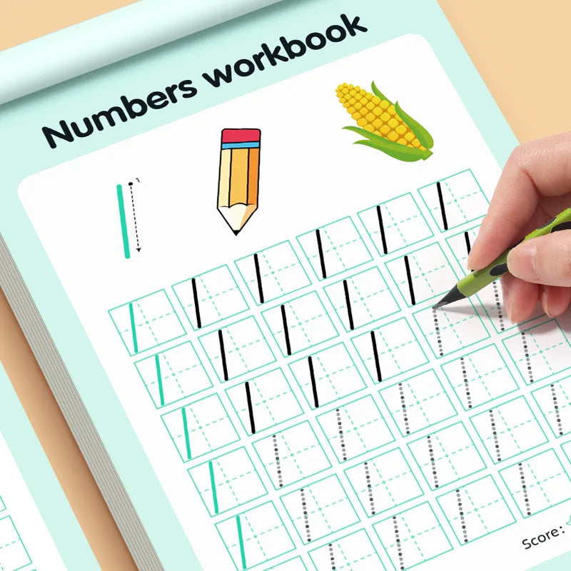Workbook Tracing Numbers 0-100 Handwriting Textbook Learning Math