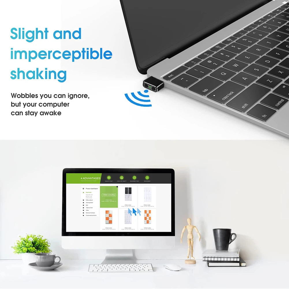 M12 M10 Automatic Mover Cursor Undetectable Mini USB Mouse Jiggler Plug And Play ON/OFF Keeping Computer Awake Simulator Shaker Peaceful Pleasures Health and Wellness