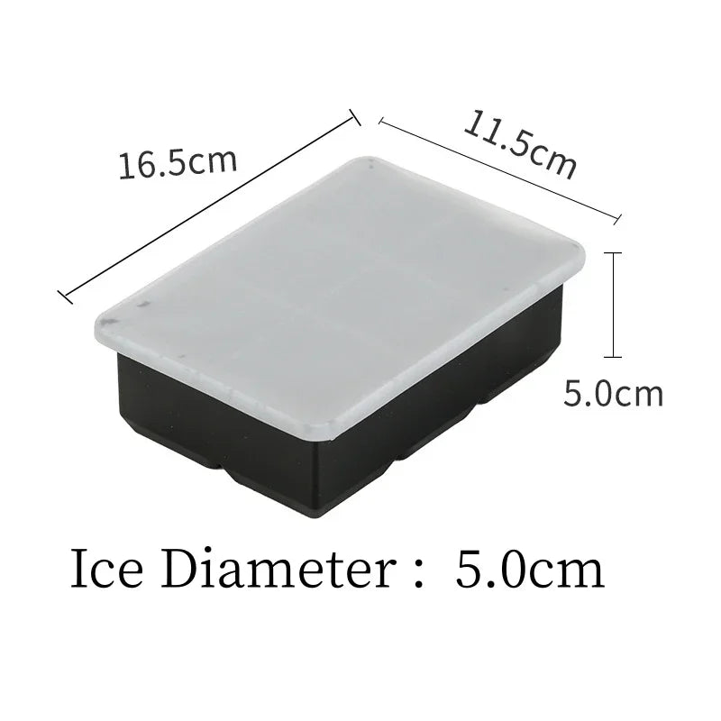 Silicone Ice Cube Mold & Ice Ball Maker | 4/6/8/15 Compartments