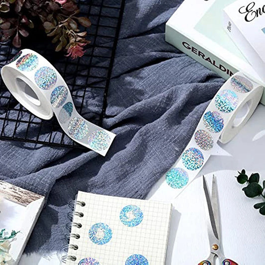 300Pcs Laser Scratch-Off Stickers 2.5cm Round Secret Code Labels Scratch-Off Stickers Peaceful Pleasures Health and Wellness